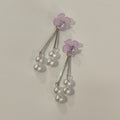 Pink drop studs