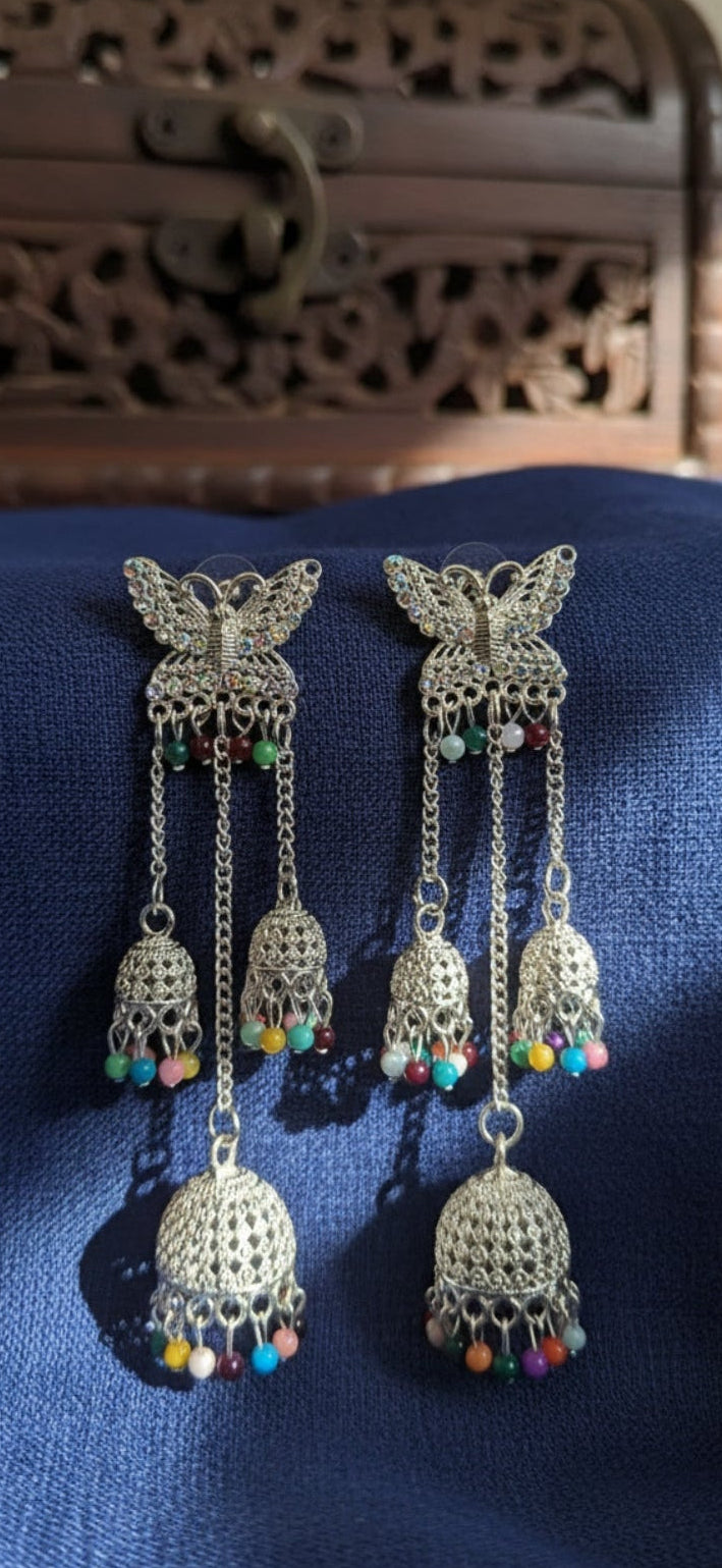 Kashmiri jhumke multi colour