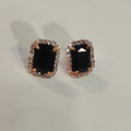 Black stone studs