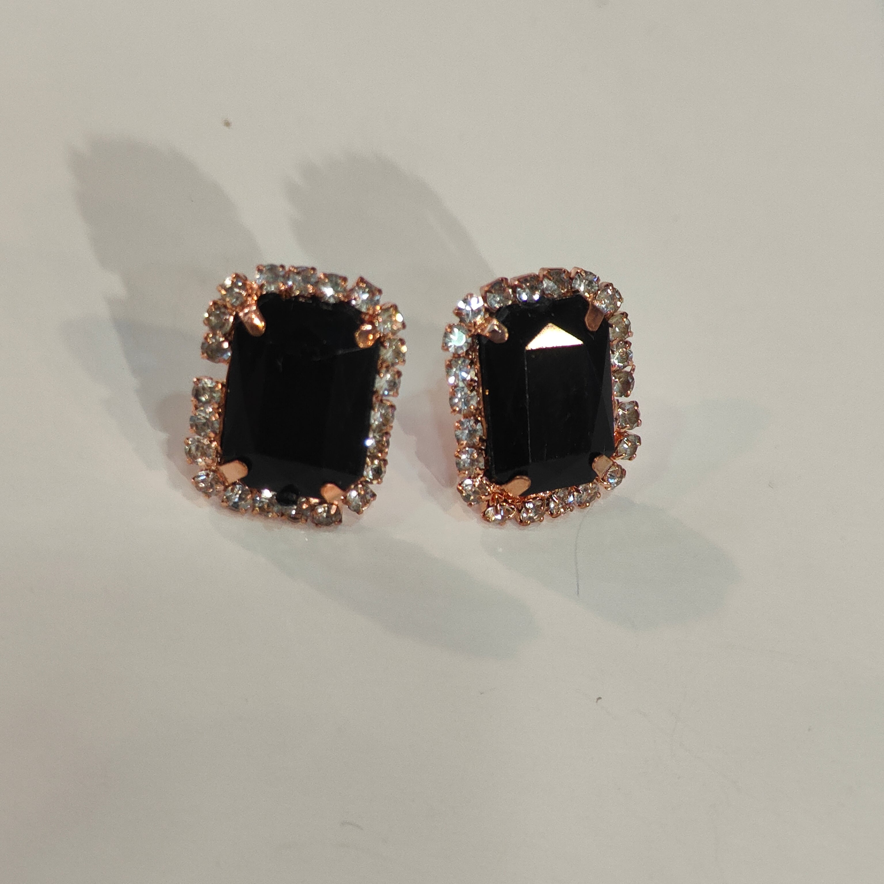 Black stone studs