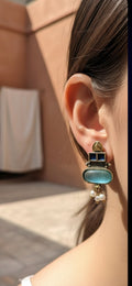 Light blue stone studs