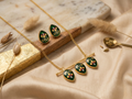 Hand-painted Necklace With Earrings